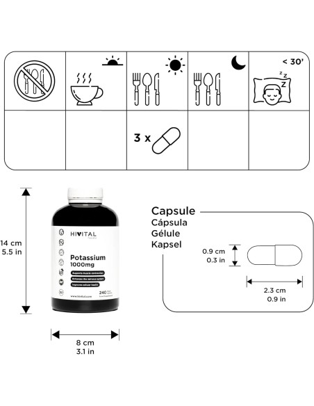 Potasio - 1000mg - Suplementos Nutricionales - MundoYoga Tienda Especializada en Yoga