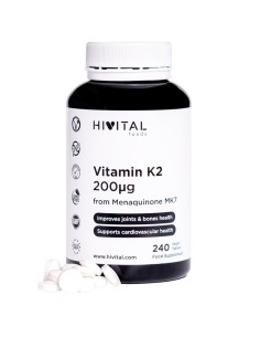 Vitamina K2 (MK7) - 200μg - Suplementos Nutricionales - MundoYoga Tienda Especializada en Yoga