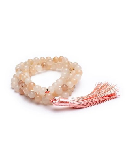 Mala of Aventurine peach, 8mm - Malas - MundoYoga Yoga Shop Specializing in Yoga