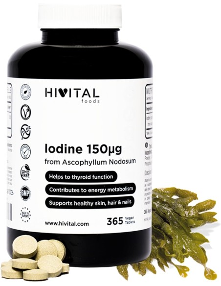 Yodo Natural 150 mcg, 365 comprimidos