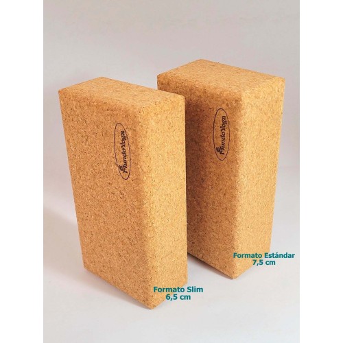 Yoga Cork Brick Slim (Slim Size)- 23 x 12 x 6,5 cm - 470g - MundoYoga Yoga Shop Specializing in Yoga