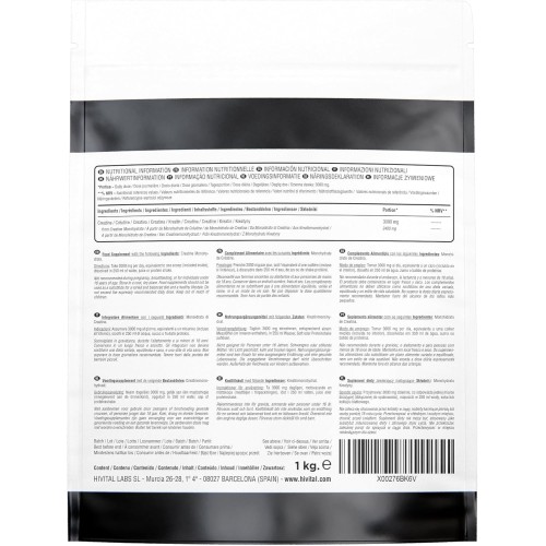 Creatina Micronizada - Bolsa de 1 Kg.