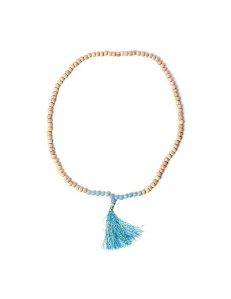 Mala Tulsi with Angelite and Amazonite AA | 108 Accounts - MundoYoga.com
