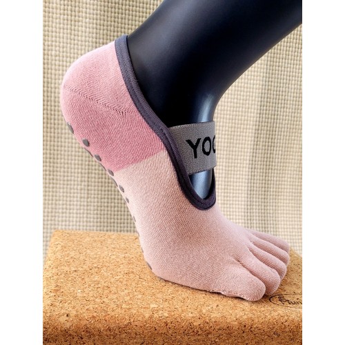 Meias antiderrapantes YOGA Blush-Rose | Conforto e aderência