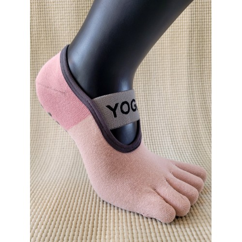 Meias antiderrapantes YOGA Blush-Rose | Conforto e aderência