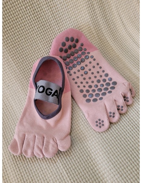 Meias antiderrapantes YOGA Blush-Rose | Conforto e aderência