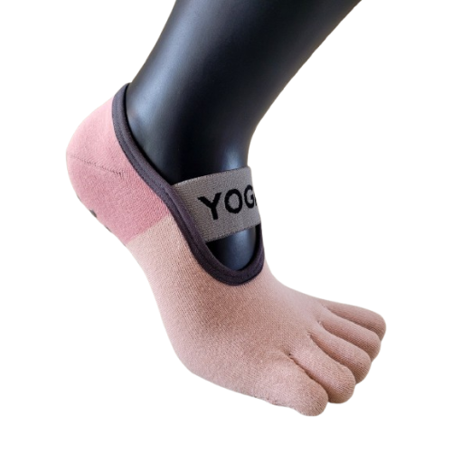 Meias antiderrapantes YOGA Blush-Rose | Conforto e aderência