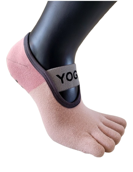 Meias antiderrapantes YOGA Blush-Rose | Conforto e aderência