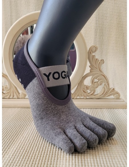 Meias antiderrapantes YOGA Antracite | Firmeza e conforto