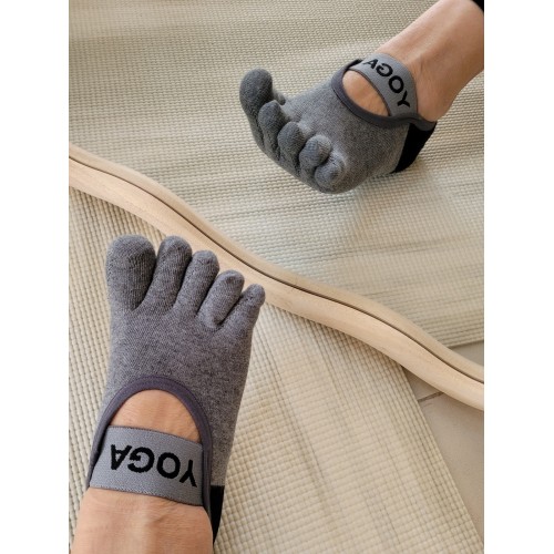 Meias antiderrapantes YOGA Antracite | Firmeza e conforto