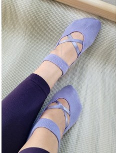 Calcetines para yoga Dance Violeta sin dedos antideslizantes – MundoYoga 2