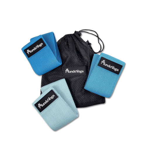 Bandas elásticas fitness tela antideslizantes 3 niveles | MundoYoga