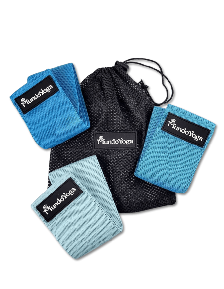 Bandas Elásticas Fitness Tecido Antiderrapantes 3 níveis | MundoYoga