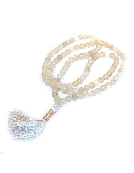 Mala de Piedra Luna, qualité AA - Malas - MundoYoga Boutique de yoga spécialisée dans le yoga