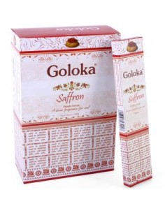 Incienso Goloka Premium, Azafrán - Incienso de la India - MundoYoga Tienda Especializada en Yoga