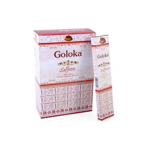 Incienso Goloka Premium, Azafrán - Incienso de la India - MundoYoga Tienda Especializada en Yoga