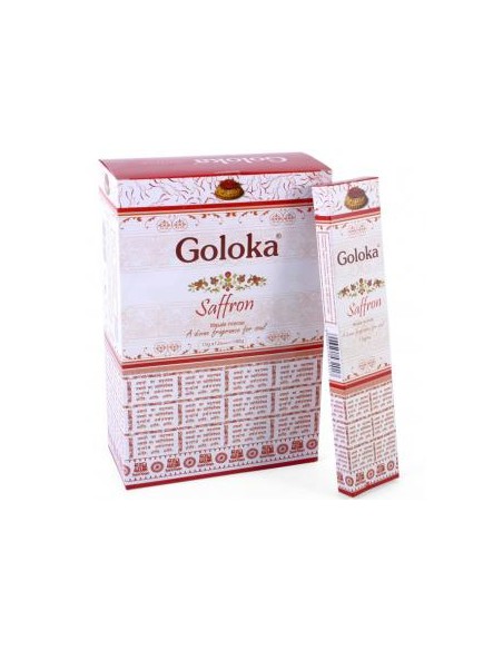 Incienso Goloka Premium, Azafrán - Incienso de la India - MundoYoga Tienda Especializada en Yoga