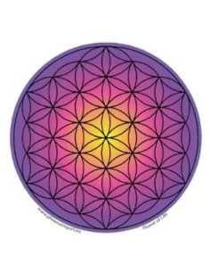 Autocollant Fleur de vie multicolore - Mandalas et autocollants - MundoYoga Boutique de yoga spécialisée dans le yoga