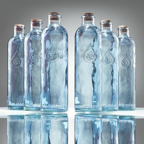 Agua de Mar en botella de cristal azul COBALTO - Eco·Reciclat