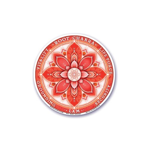 Aufkleber Fibel Chakra - Muladhara - Mandalas & Aufkleber - MundoYoga Yoga Shop, spezialisiert auf Yoga