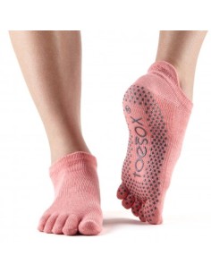 Meias até ao tornozelo com dedos - Melão - Toesox com dedos - MundoYoga Loja de Yoga especializada em Yoga