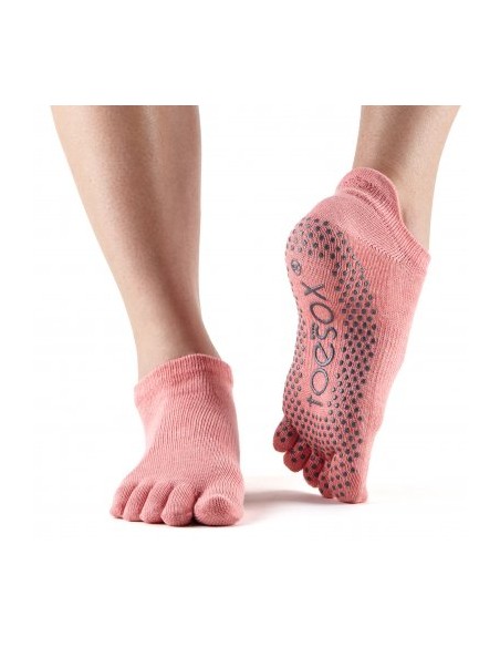 Meias até ao tornozelo com dedos - Melão - Toesox com dedos - MundoYoga Loja de Yoga especializada em Yoga