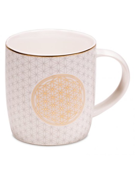 Flower of Life Mug, gold - Pitchers, Cups, Bottles - MundoYoga Yoga Shop Specializing in Yoga