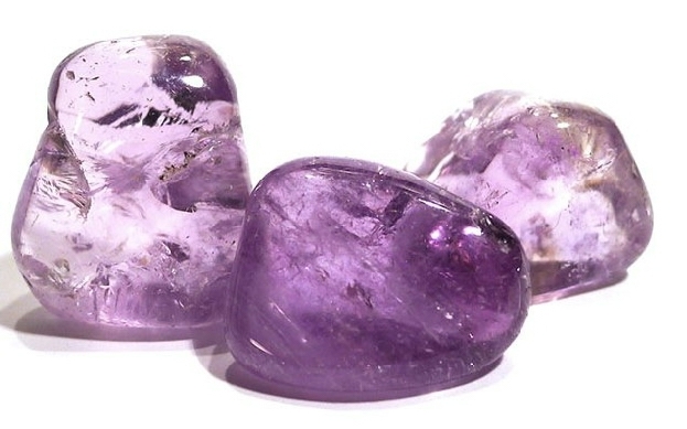 Canto rodado amatista pulido